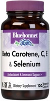 Бета-каротин, витамины C, E и селен, 120 растительных капсул Bluebonnet Nutrition