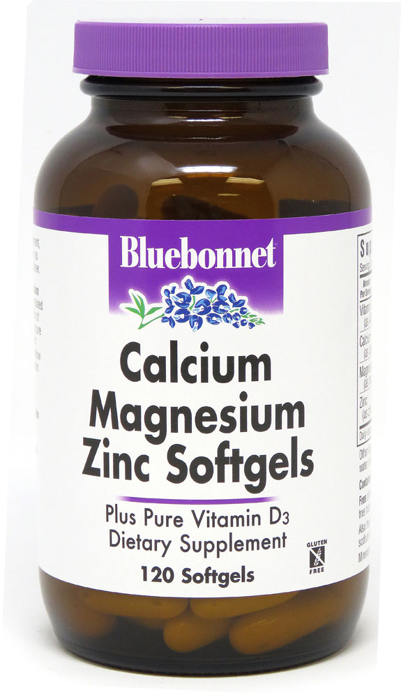 Calcium Magnesium Zinc -- 120 Softgels (Мягкие капсулы) Bluebonnet Nutrition