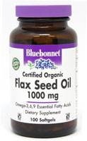 Масло семян льна Bluebonnet Nutrition -- 1000 мг -- 100 мягких капсул Bluebonnet Nutrition