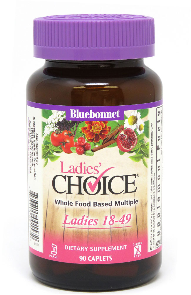 Bluebonnet Nutrition Ladie's Choice® для женщин в возрасте 18–49 лет на основе цельных продуктов, 90 капсул Bluebonnet Nutrition