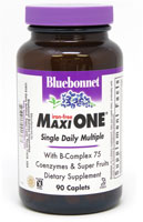 Maxi One® Whole Food-Based Multiple Iron Free -- 90 Vegetable Capsules (Растительные капсулы) Bluebonnet Nutrition