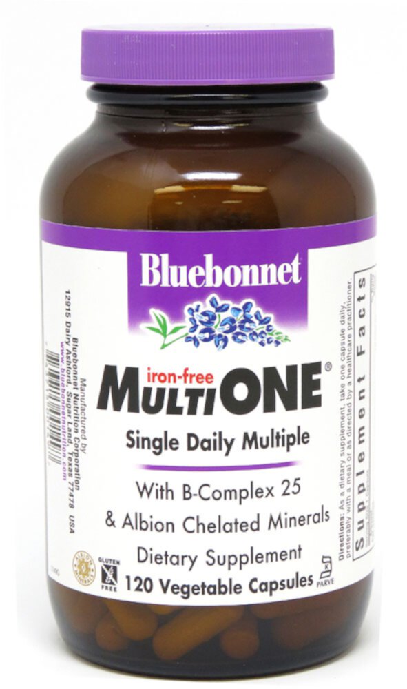 Bluebonnet Nutrition Multi One® без железа -- 120 растительных капсул Bluebonnet Nutrition