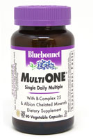 Multi One® With Iron -- 90 Vegetable Capsules (Растительные капсулы) Bluebonnet Nutrition