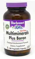 Мультиминералы и бор без железа -- 180 растительных капсул Bluebonnet Nutrition