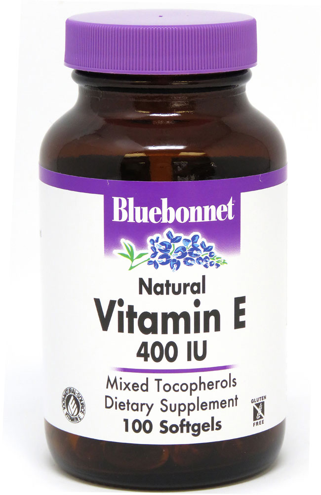 Натуральный витамин E - 400 МЕ - 100 мягких капсул - Bluebonnet Nutrition Bluebonnet Nutrition