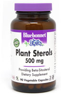 Растительные стеролы — 500 мг — 90 капсул Vcaps® Bluebonnet Nutrition