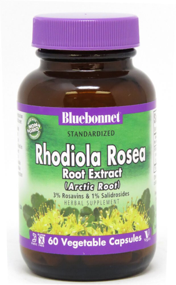 Экстракт корня родиолы розовой, 60 капсул® Bluebonnet Nutrition