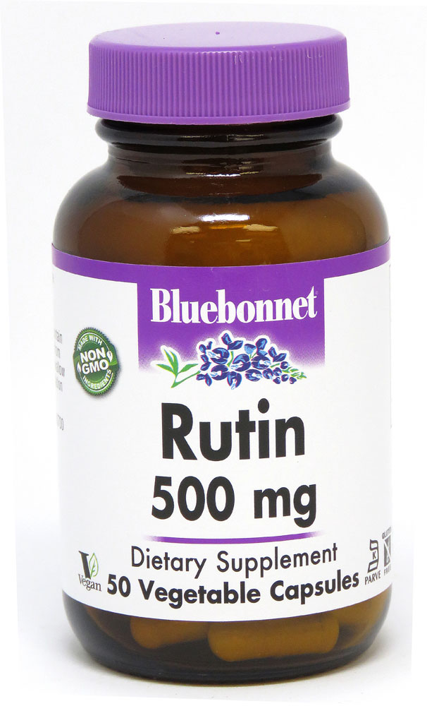 Rutin -- 500 mg - 50 Vegetable Capsules (Растительные капсулы) Bluebonnet Nutrition