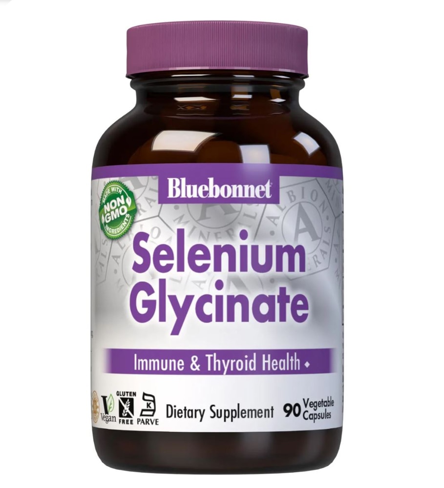 Селен Глицинат - 200 мкг - 90 растительных капсул - Bluebonnet Nutrition Bluebonnet Nutrition