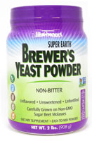 Super Earth® Brewer's Yeast Powder (Порошок) Unflavored (Без вкуса) -- 2 lb (Фунты) Bluebonnet Nutrition