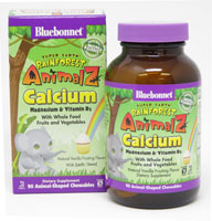 Super Earth® Rainforest Animalz® Calcium Magnesium & Vitamin D3 Natural Vanilla Frosting -- 90 Animal-Shaped Chewables (Жевательные таблетки) Bluebonnet Nutrition