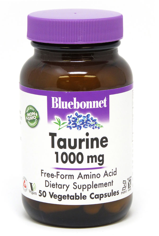 Taurine - 1000 мг - 50 растительных капсул - Bluebonnet Nutrition Bluebonnet Nutrition
