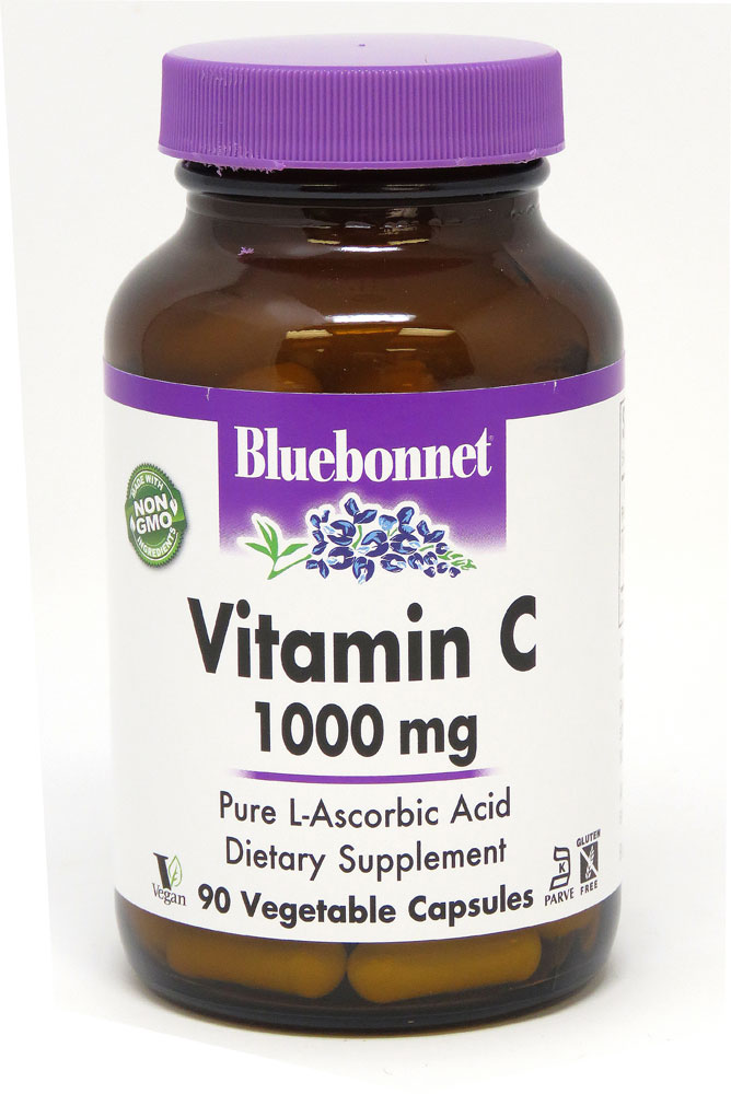 Bluebonnet Nutrition Витамин C — 1000 мг — 90 растительных капсул Bluebonnet Nutrition