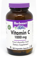 Bluebonnet Nutrition Витамин C — 1000 мг — 180 растительных капсул Bluebonnet Nutrition