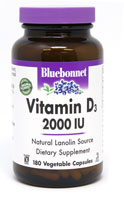 Bluebonnet Nutrition Витамин D3 -- 2000 МЕ - 180 Растительные капсулы Bluebonnet Nutrition