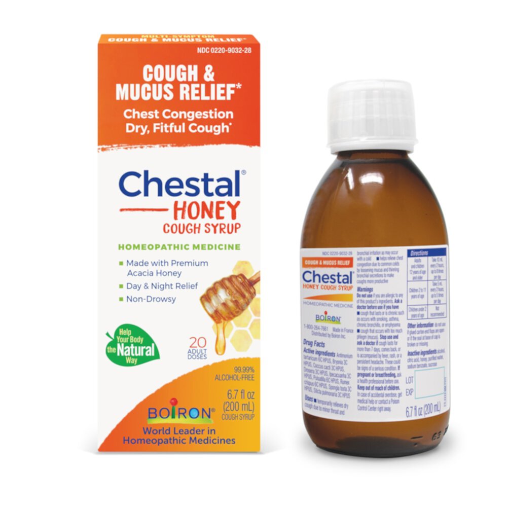 Chestal Cough & Chest Congestion Syrup Honey -- 6.7 fl oz (Жидкие унции) Boiron