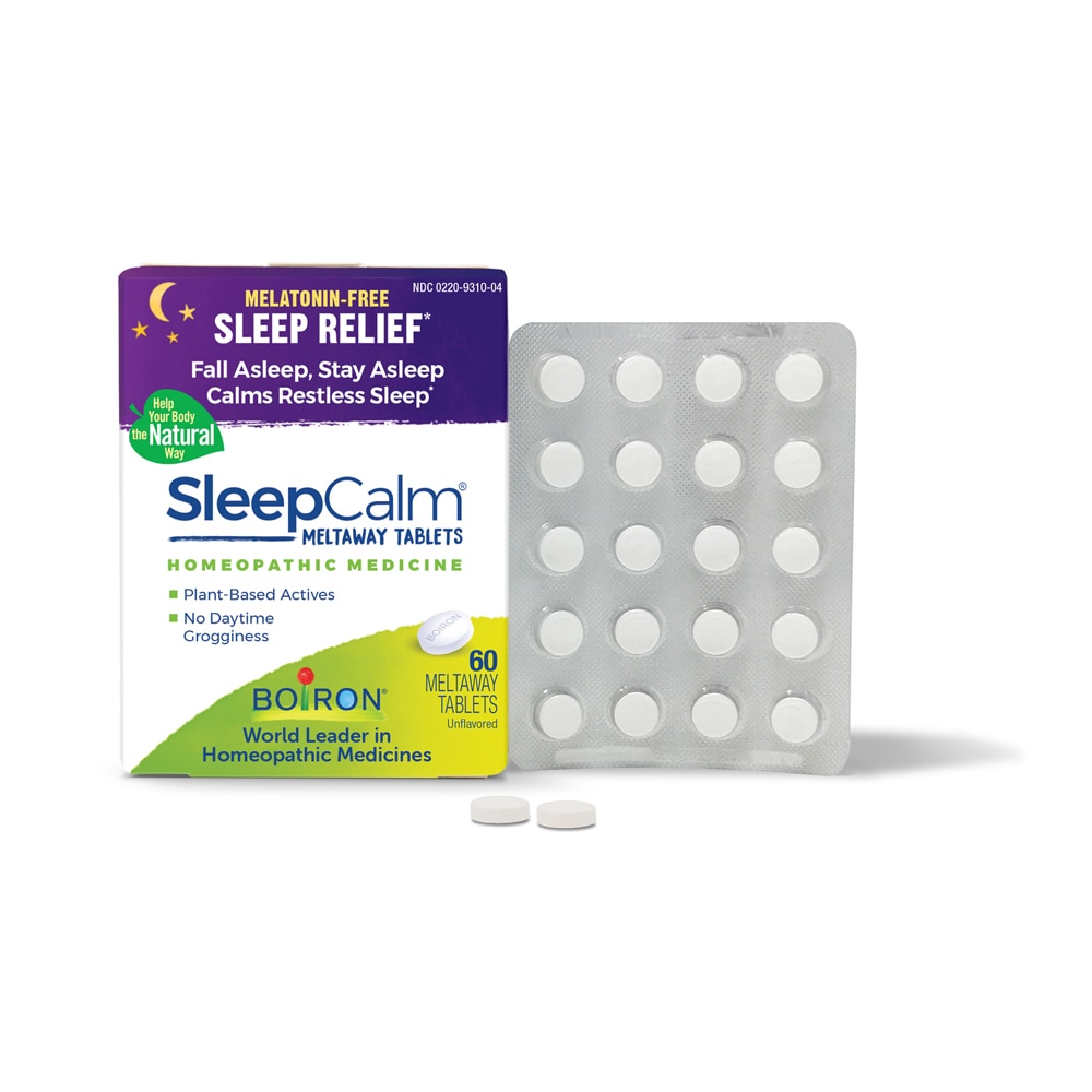 SleepCalm™ Meltaway Tablets (Таблетки для рассасывания) Unflavored (Без вкуса) -- 60 Tablets Boiron