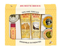 Праздничный подарочный набор Burt's Bees Tips And Toes Kit 6 продуктов дорожного размера в подарочной упаковке - 6 штук BURT'S BEES