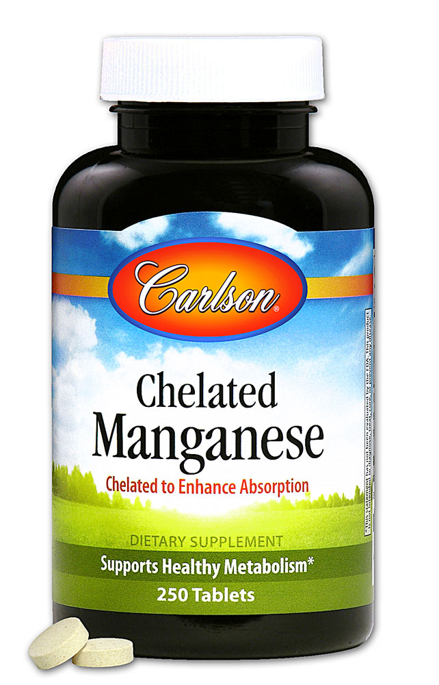 Chelated Manganese -- 250 Tablets (Таблетки) Carlson