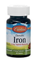 Carlson Chewable Iron Natural Strawberry — 30 мг — 60 таблеток Carlson