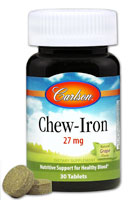 Carlson Chew-Iron Grape — 27 мг — 30 таблеток Carlson