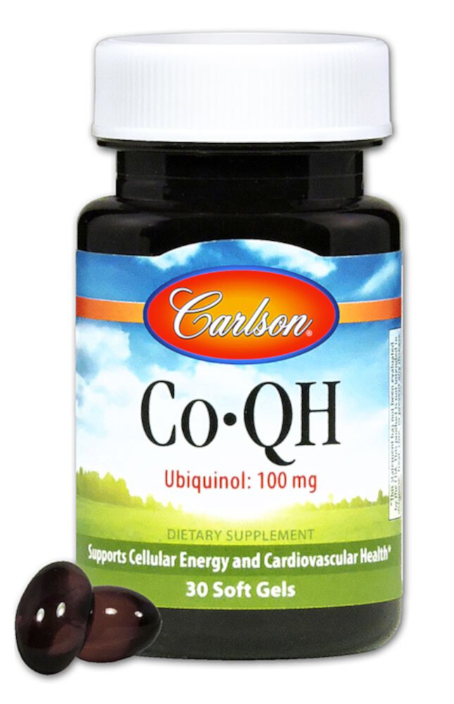Убихинол Carlson CO-QH — 100 мг — 30 мягких капсул Carlson