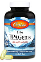 Carlson Elite EPA Gems — 1000 мг — 120 мягких капсул Carlson