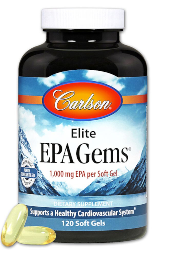 Elite EPA Gems -- 1000 mg - 120 Softgels (Мягкие капсулы) Carlson