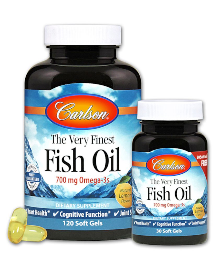 Fish Oil BOGO Lemon -- 120 Softgels (Мягкие капсулы) Carlson