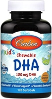 Жевательный DHA для детей со вкусом апельсина - 120 жевательных капсул - Carlson Carlson