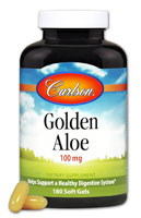 Золотое алоэ — 100 мг — 180 гелевых капсул Carlson
