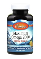 Maximum Omega 2000™ Natural Lemon -- 60 Softgels (Мягкие капсулы) Carlson