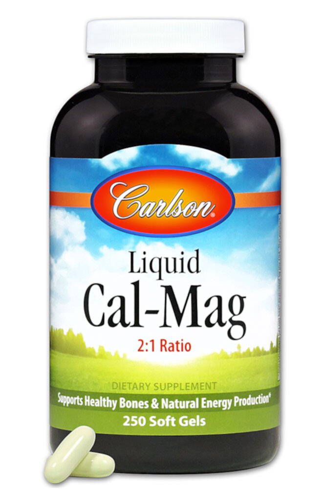 Carlson Liquid Cal-Mag — 250 мягких капсул Carlson