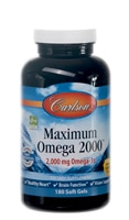 Maximum Omega 2000™ Natural Lemon -- 180 Softgels (Мягкие капсулы) Carlson