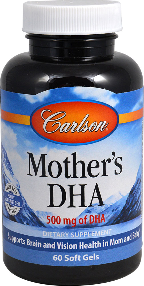 DHA для мам - 500 мг - 60 мягких капсул - Carlson Carlson