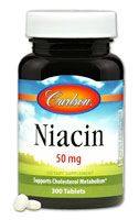 Niacin -- 50 mg - 300 Tablets (Таблетки) Carlson