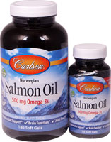 Norwegian Salmon Oil BOGO 180 Ct + 50 Ct -- 500 mg - 180 Softgels (Мягкие капсулы) Each / Pack of 2 Carlson