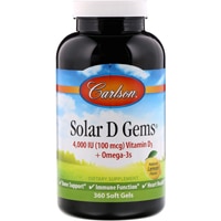 Solar D Gems® Natural Lemon -- 360 Softgels (Мягкие капсулы) Carlson