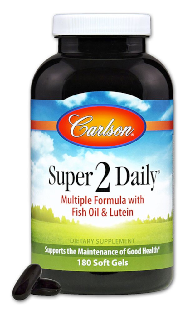 Carlson Super 2 Daily Vitamins and Minerals — 180 мягких таблеток Carlson