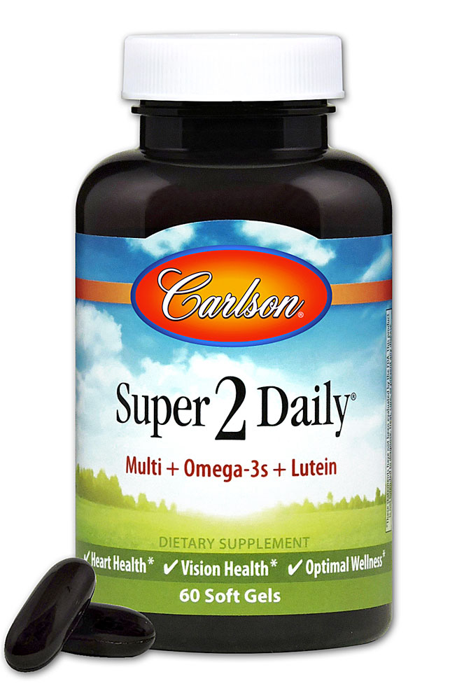 Carlson Super 2 Daily Vitamins and Minerals — 60 мягких капсул Carlson