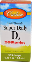 Super Daily D3® -- 2000 IU - 0.35 fl oz (Жидкие унции) Carlson