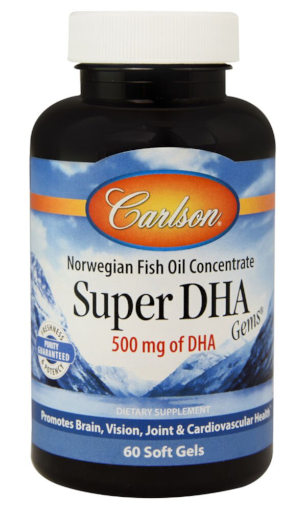 Super DHA Gems® -- 500 mg - 60 Softgels (Мягкие капсулы) Carlson