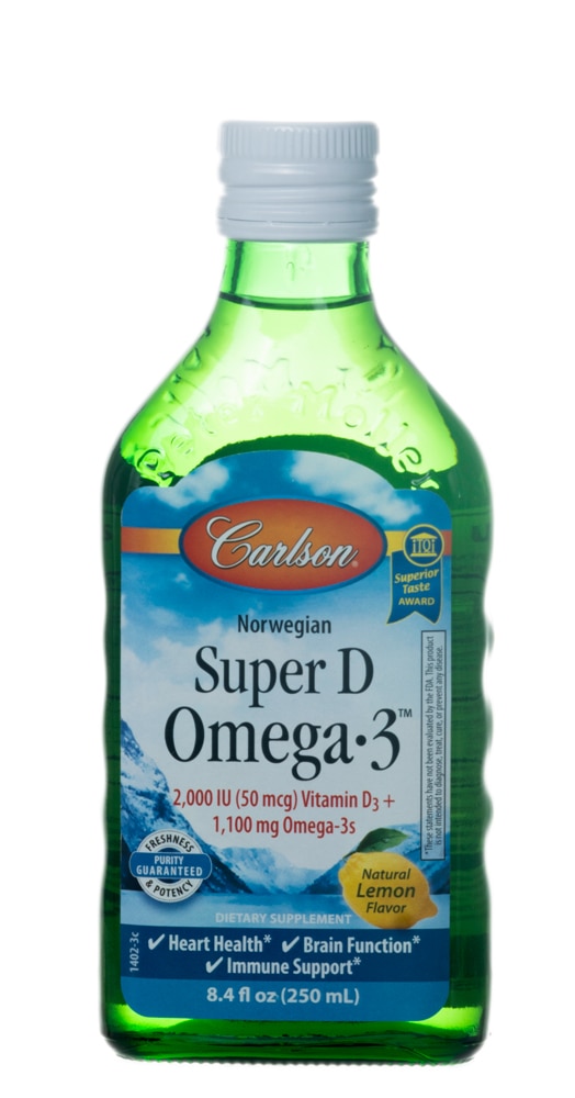 Carlson Super D Omega-3™ Лимон — 8,4 жидких унций Carlson