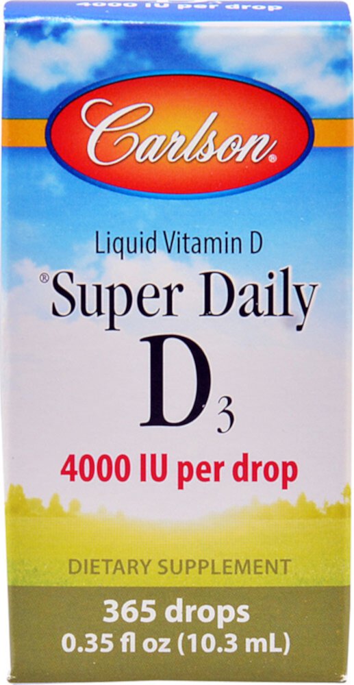 Carlson Super Daily D3 — 4000 МЕ — 0,35 жидких унций Carlson