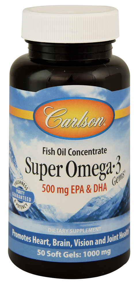Super Omega-3 Gems® - 500 мг EPA & DHA - 50 капсул - Carlson Carlson
