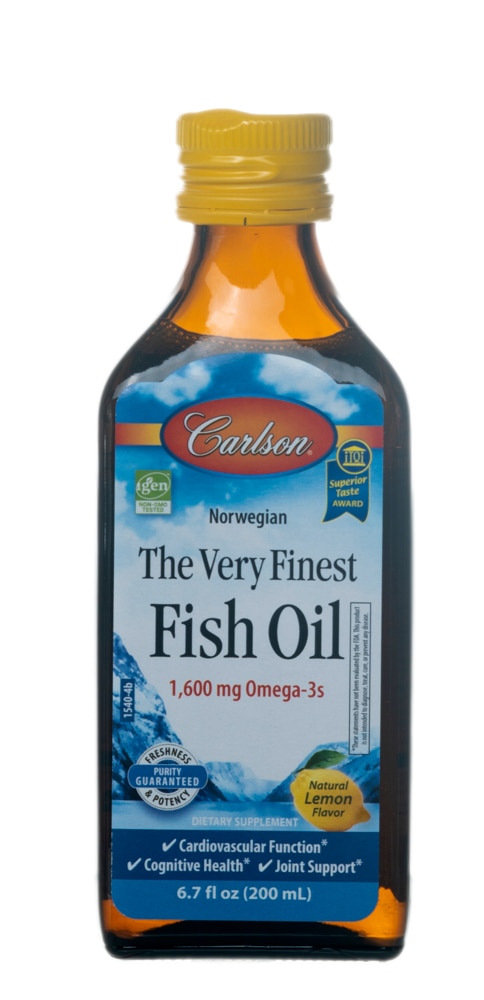 Высококачественное рыбье масло с лимоном - 1600 мг - 200 мл - Carlson Carlson