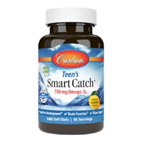 Carlson Teen's Smart Catch® Natural Lemon — 700 мг — 180 мягких желатиновых капсул Carlson