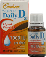 Super Daily D3® Liquid (Жидкость) -- 1000 IU - 0.38 fl oz (Жидкие унции) Carlson