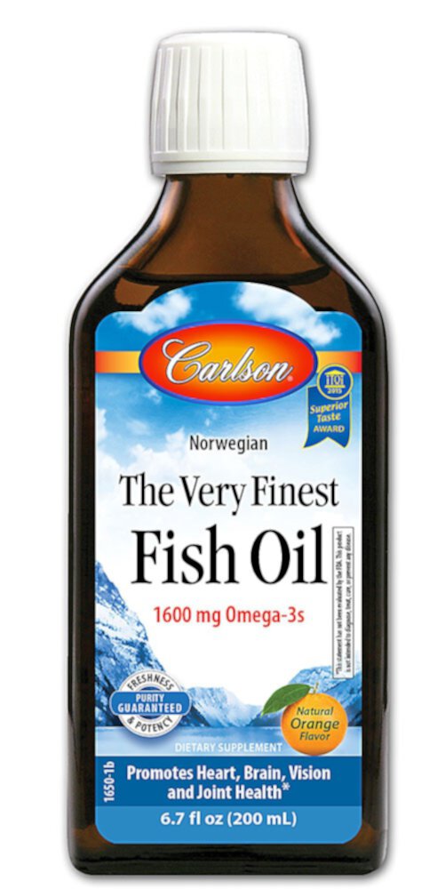 The Very Finest Fish Oil Orange -- 6.7 fl oz (Жидкие унции) Carlson