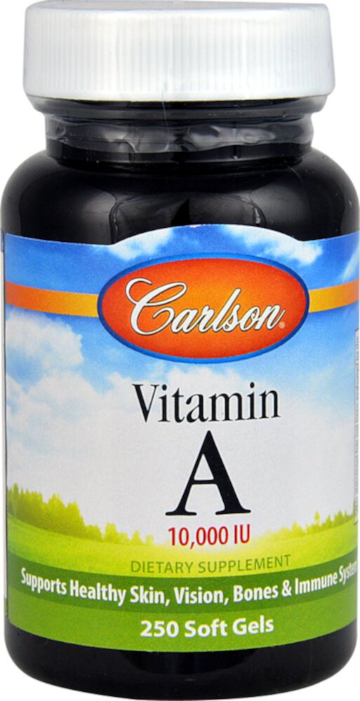 Витамин A - 10000МЕ - 250 капсул - Carlson Carlson